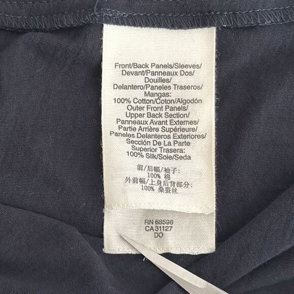 Pure DKNY Whimsigoth Women’s Sheer Polka Dot Mixed Media Button Up Blouse Size L - Picture 8 of 11